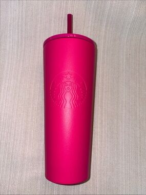 Starbucks Summer 2018 Barbie Hot Pink Stainless Steel Cold Cup Tumbler 24 oz
